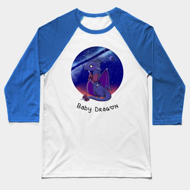 Galaxy Baby Dragon Baseball T-Shirt by TreatYourLittle